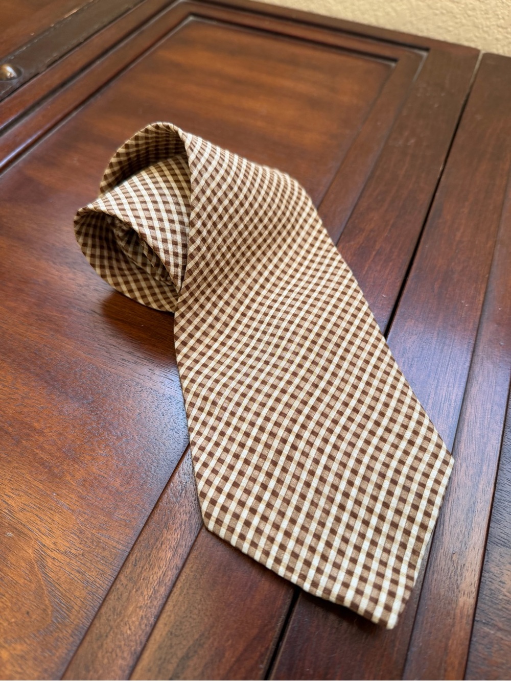 BOSS Hugo Boss Silk Gingham Check Necktie – Made in Italy